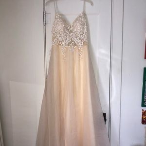 Champagne prom dress